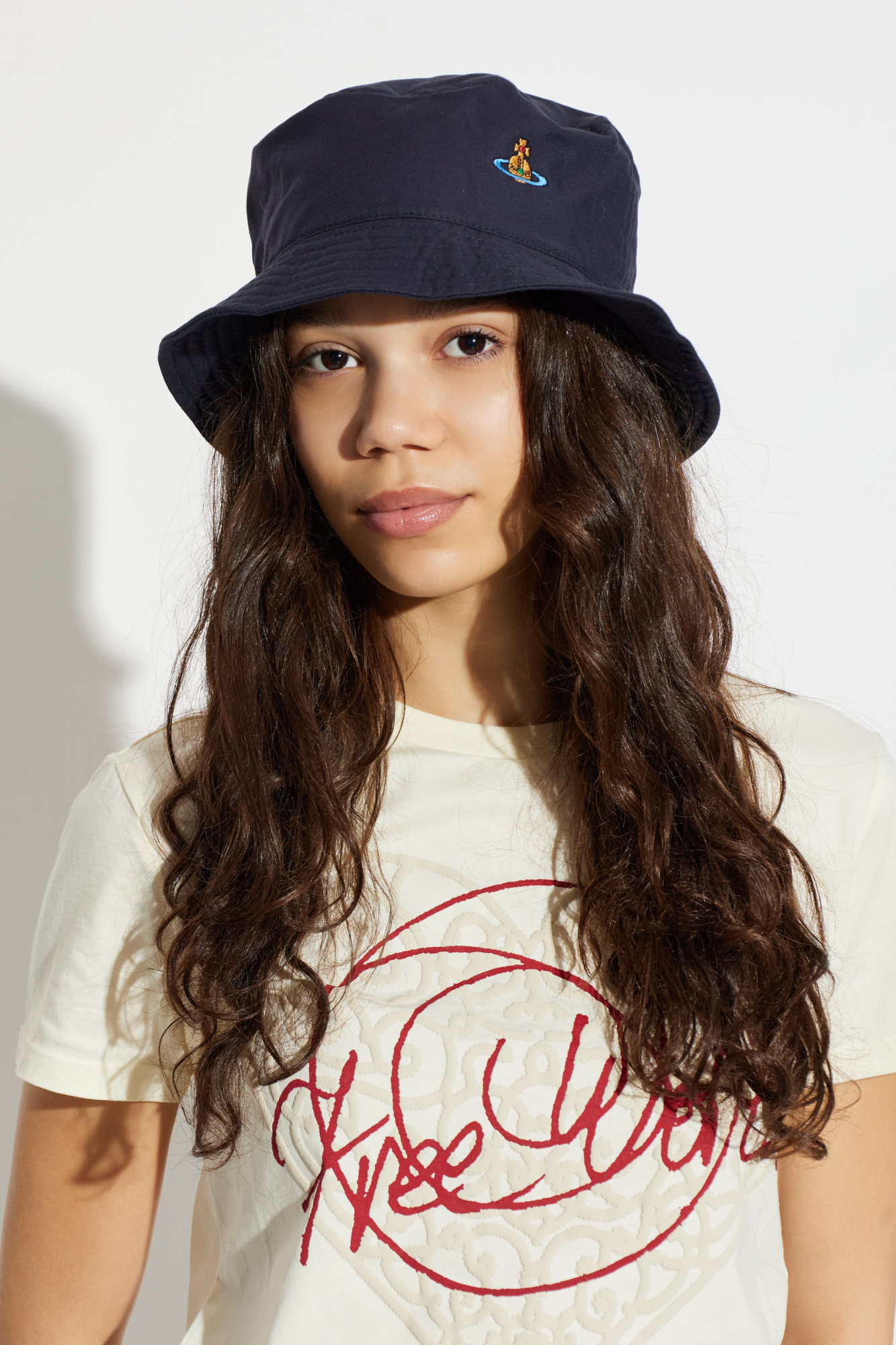 Navy blue Hat with logo Vivienne Westwood - Vitkac GB